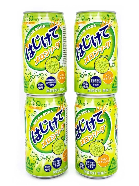 SANGARIA Напиток б/а газированный "MELON SODA" со вкусом дыни, 4*350 мл