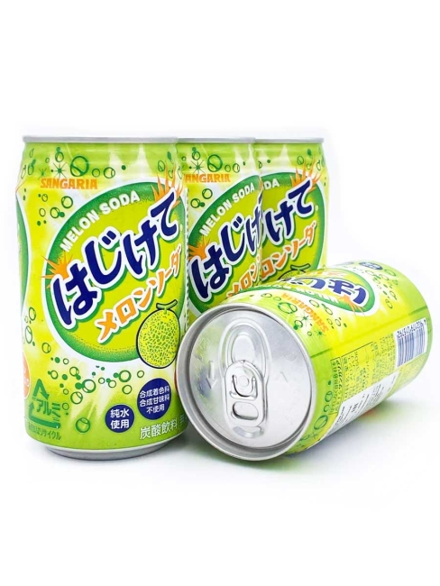 SANGARIA Напиток б/а газированный "MELON SODA" со вкусом дыни, 4*350 мл