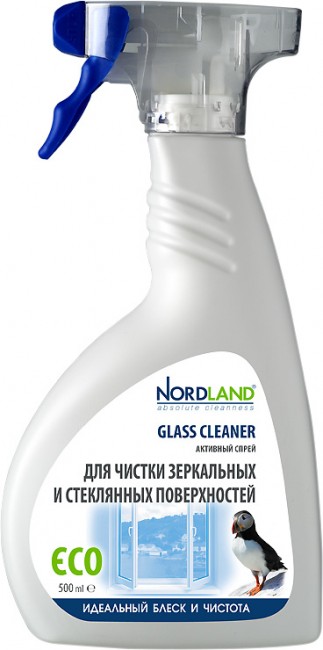 Nordland Активный спрей для чистки зеркальных и стеклянных поверхностей, 500 мл Nordland Активный спрей для чистки зеркальных и стеклянных поверхностей, 500 мл