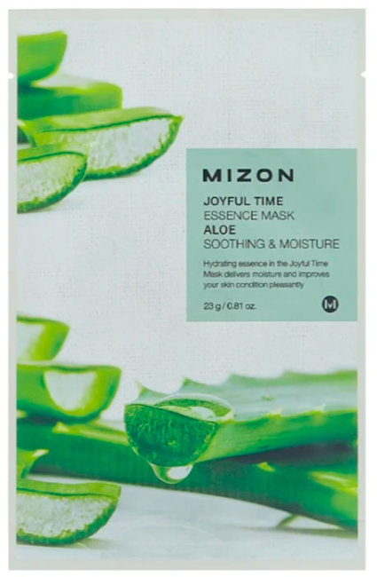 MIZON Joyful Time Essence Mask Aloe Тканевая маска с экстрактом алоэ, 23 г