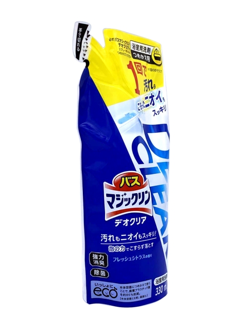 KAO Чистящее пенящееся и дезодорирующее средство для ванной "Magiсclean" с ароматом цитрусов с мощным антибактериальным эффектом Deo Clear, 330 мл KAO Чистящее пенящееся и дезодорирующее средство для ванной "Magiсclean" с ароматом цитрусов с мощным антибактериальным эффектом Deo Clear, 330 мл