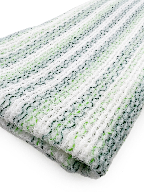 Sungbo Cleamy Мочалка для тела с объёмными нитями мягкая Зеленая Vivid Shower Towel Green 20х100 см, 1 шт