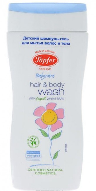 Topfer Детский шампунь-гель для мытья волос и тела, 200 мл