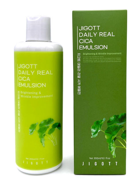 Jigott Успокаивающая эмульсия для лица с центеллой Daily Real Cica Emulsion, 300 мл Jigott Успокаивающая эмульсия для лица с центеллой Daily Real Cica Emulsion, 300 мл