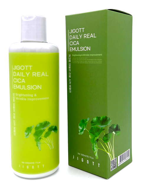 Jigott Успокаивающая эмульсия для лица с центеллой Daily Real Cica Emulsion, 300 мл Jigott Успокаивающая эмульсия для лица с центеллой Daily Real Cica Emulsion, 300 мл