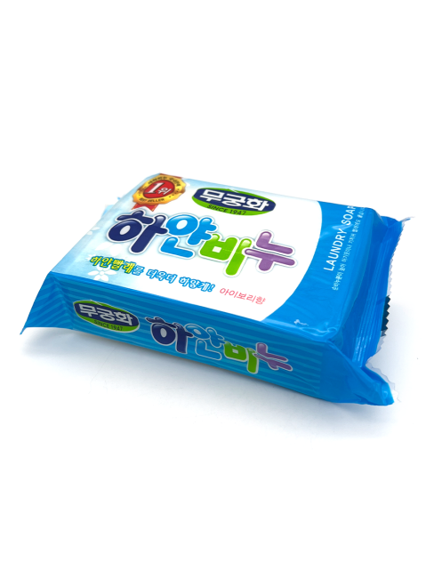 Mukunghwa Отбеливающее хозяйственное мыло для стирки детского и взрослого белого белья Laundry Soap, 230 г Mukunghwa Отбеливающее хозяйственное мыло для стирки детского и взрослого белого белья Laundry Soap, 230 г