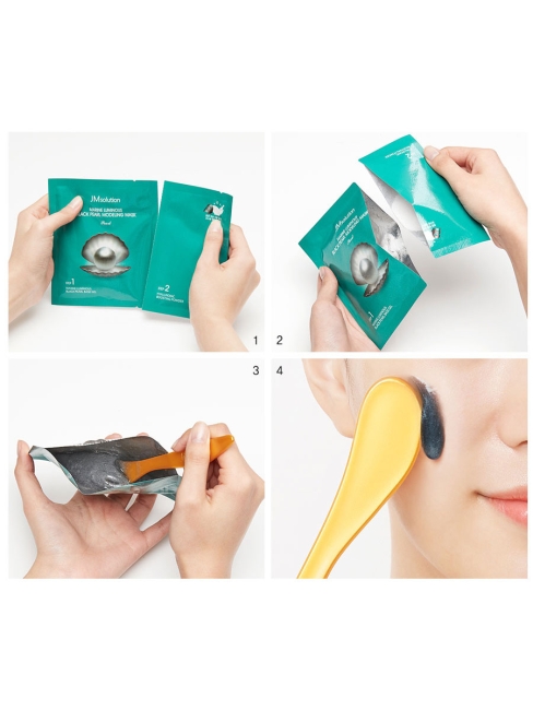 JMsolution Комплект альгинатных масок с черным жемчугом Marine Luminous Black Pearl Modeling Mask, 5 шт