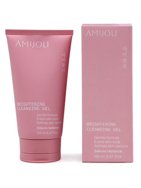 AMIJOLI Гель для умывания лица и выравнивания тона кожи с сакурой Brightening Gel Cleanser Sakura, 150 мл