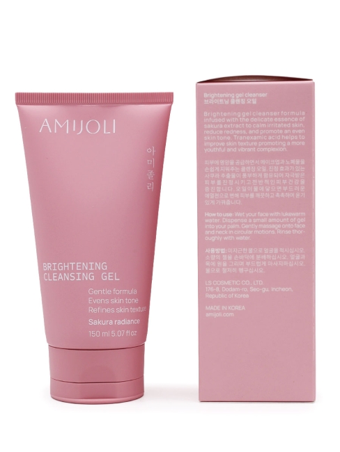 AMIJOLI Гель для умывания лица и выравнивания тона кожи с сакурой Brightening Gel Cleanser Sakura, 150 мл