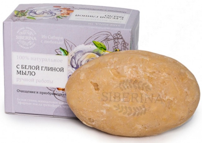 Siberina Натуральное мыло С белой глиной, 90 г