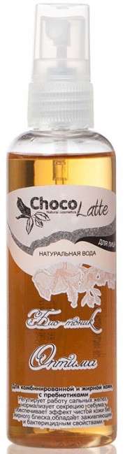 ChocoLatte Натуральная вода для лица Био-Тоник с пребиотиками Оптима для комбинированной и жирной кожи, 100 мл