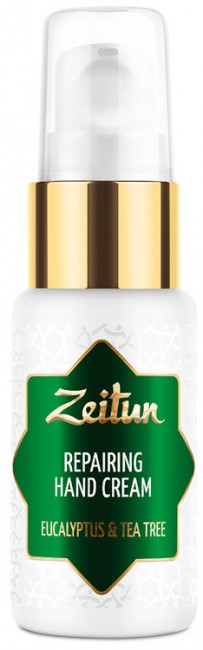 Zeitun Натуральный крем для рук Эвкалипт и чайное дерево, антибактериальный, 30 мл