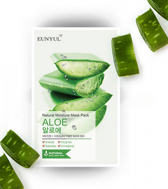 EUNYUL Natural Moisture Mask Pack Aloe Тканевая маска для лица с экстрактом алоэ, 25 мл