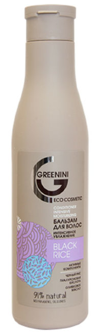 Greenini Black Rice Бальзам для волос Интенсивное увлажнение, 250 мл Greenini Black Rice Бальзам для волос Интенсивное увлажнение, 250 мл