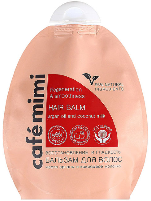 Кафе красоты Le Cafe Mimi Бальзам для волос Восстановление и Гладкость, 250 мл Кафе красоты Le Cafe Mimi Бальзам для волос Восстановление и Гладкость, 250 мл