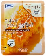 3W Clinic Тканевая маска с маточным молочком Fresh Royal Jelly Mask Sheet, 23 мл