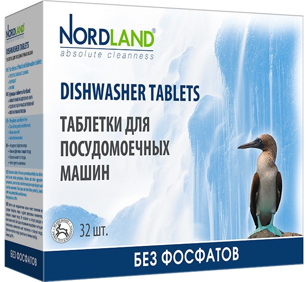 Nordland Таблетки для посудомоечных машин, 32 шт Nordland Таблетки для посудомоечных машин, 32 шт