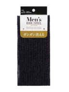 Lec Мочалка для мужчин особо жесткая Черная Mens Body Towel Black (24 см х 100 см), 1 шт