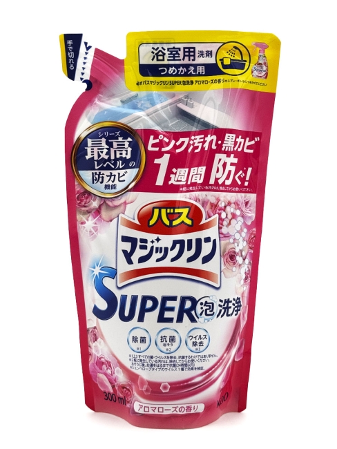 KAO Чистящее пенящее средство от плесени для ванны аромат розы сменный блок Magiсclean, 300 мл KAO Чистящее пенящее средство от плесени для ванны аромат розы сменный блок Magiсclean, 300 мл