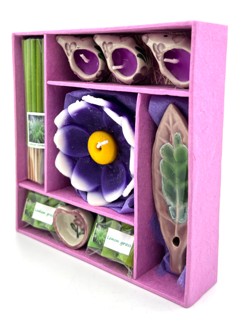 EcoBioLife Арома-набор Лемограсс из 9 предметов сиреневый Lemon Grass Aroma Set Lilac