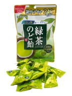 Senjaku Леденцы без сахара для горла с зеленым чаем матча Ryokucha Nodoame, 80 г