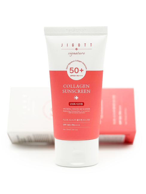 Jigott Крем для лица солнцезащитный с коллагеном Signature Collagen Sunscreen, 70 мл Jigott Крем для лица солнцезащитный с коллагеном Signature Collagen Sunscreen, 70 мл