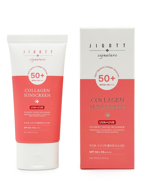 Jigott Крем для лица солнцезащитный с коллагеном Signature Collagen Sunscreen, 70 мл Jigott Крем для лица солнцезащитный с коллагеном Signature Collagen Sunscreen, 70 мл