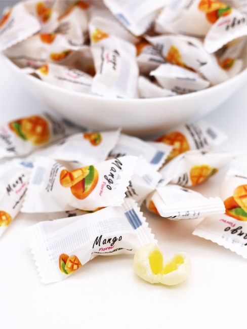 Fru Ti Mi Молочные ириски с желейной начинкой Манго Chewy Milk Candy With Fruit Jelly Mango, 320 гр