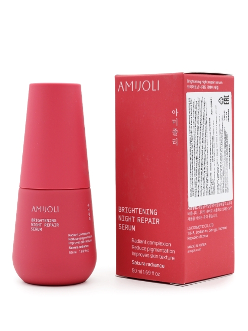 AMIJOLI Ночная сыворотка для лица с сакурой и транексамовой кислотой Brightening Night Repair Serum Sakura Radiance, 50 мл