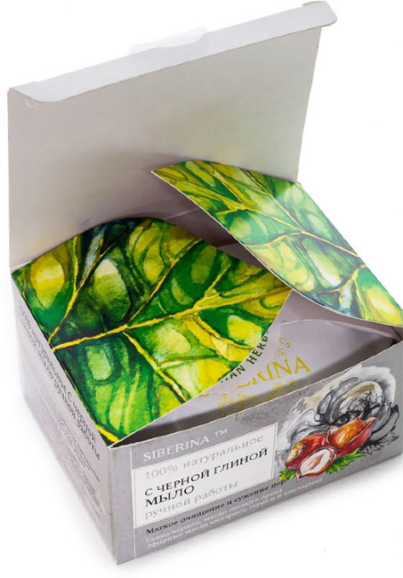 Siberina Натуральное мыло С черной глиной, 90 г