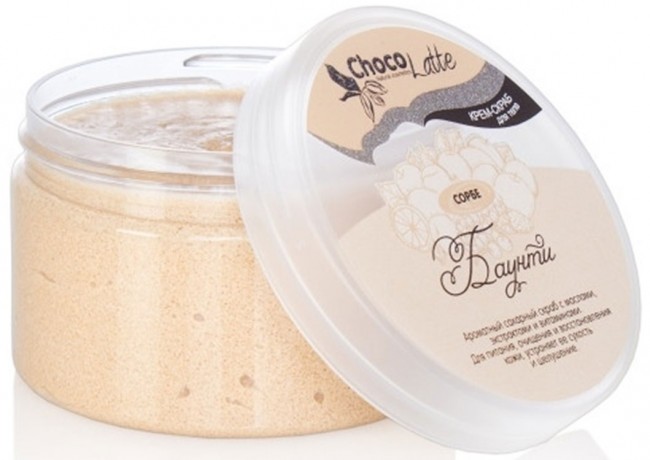 ChocoLatte Крем-скраб для тела Сорбе Баунти с какао и кокосовой стружкой, 280 г ChocoLatte Крем-скраб для тела Сорбе Баунти с какао и кокосовой стружкой, 280 г