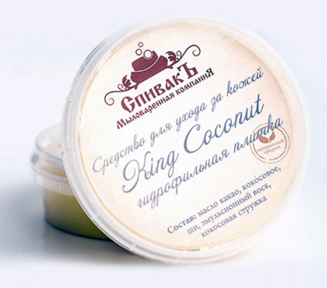 СпивакЪ Гидрофильная плитка King Coconut, 75 г СпивакЪ Гидрофильная плитка King Coconut, 75 г