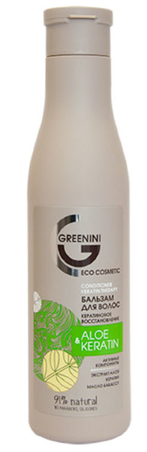 Greenini Aloe & Keratin Бальзам Кератиновое восстановление, 250 мл