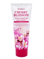 Deoproce Крем для рук и тела питательный с экстрактом вишни Cherry Blossom Lovery Moisture Hand & Body, 100 мл