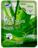 3W Clinic Fresh Aloe Mask Sheet Тканевая маска для лица с экстрактом Алоэ, 23 мл