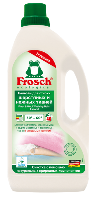 Frosch Бальзам для стирки шерстяных и нежных тканей, 1,5 л Frosch Бальзам для стирки шерстяных и нежных тканей, 1,5 л