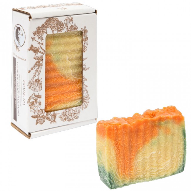 Jurassic Spa Твердое мыло соляное Иланг + мандарин, 110 г