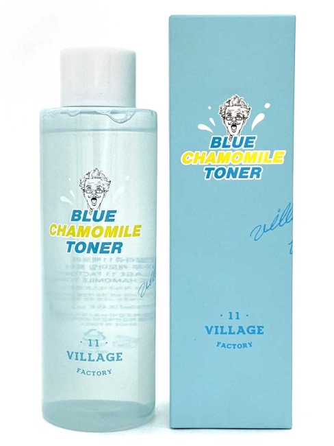 Village 11 Factory Успокаивающий тонер с экстрактом голубой ромашки Blue Chamomile Toner, 250 мл