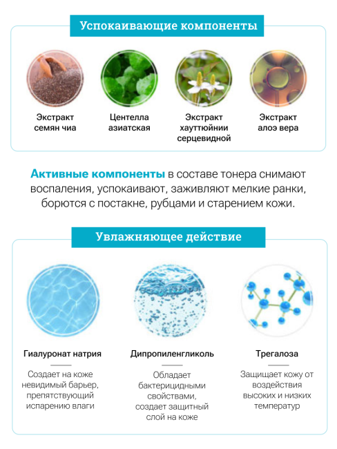 Village 11 Factory Успокаивающий тонер с экстрактом голубой ромашки Blue Chamomile Toner, 250 мл