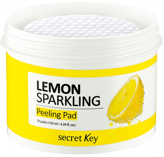 Secret Key Lemon Sparkling Peeling Pad Пилинг-диски для лица, 70 шт