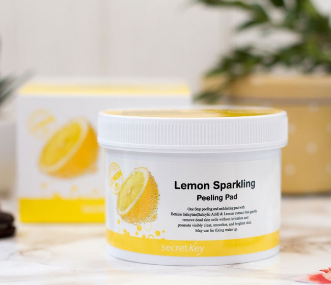 Secret Key Lemon Sparkling Peeling Pad Пилинг-диски для лица, 70 шт