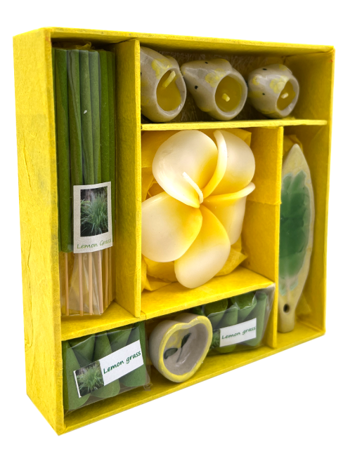EcoBioLife Арома-набор Лемограсс из 9 предметов желтый Lemon Grass Aroma Set Yellow