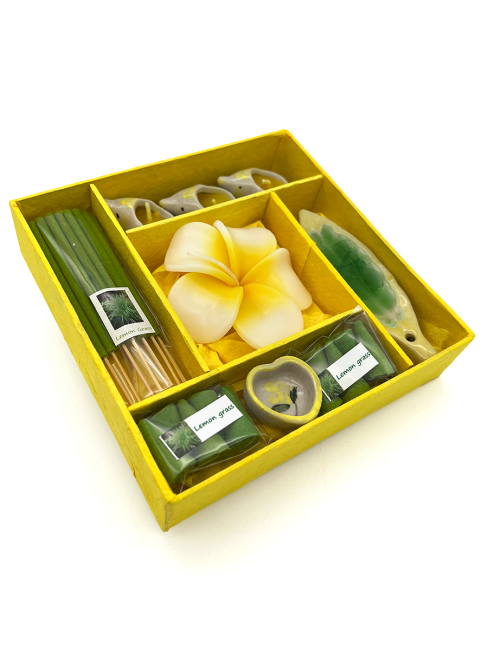 EcoBioLife Арома-набор Лемограсс из 9 предметов желтый Lemon Grass Aroma Set Yellow