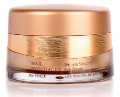 The Saem Snail Essential EX Wrinkle Solution Eye Cream Омолаживающий крем с улиточным муцином для кожи вокруг глаз, 30 мл