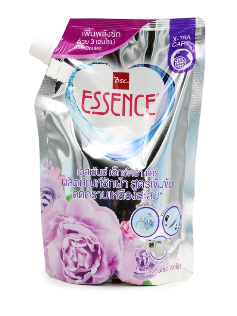 LION Гель концентрат для стирки белья парфюмированный от пятен чая и кофе Essence Romantic Violet, 600 мл