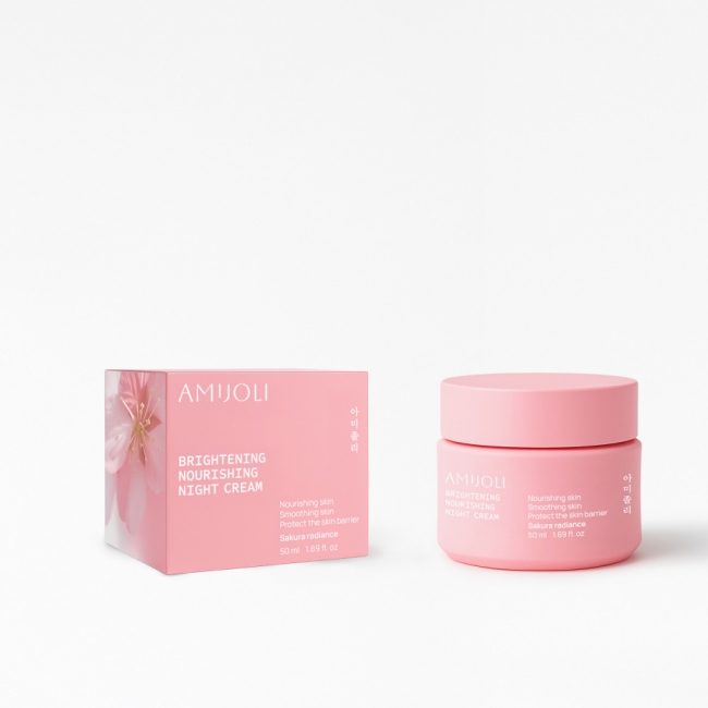 AMIJOLI Ночной крем для лица с сакурой и транексамовой кислотой Brightening Nourishing Night Cream Sakura Radiance 50 мл
