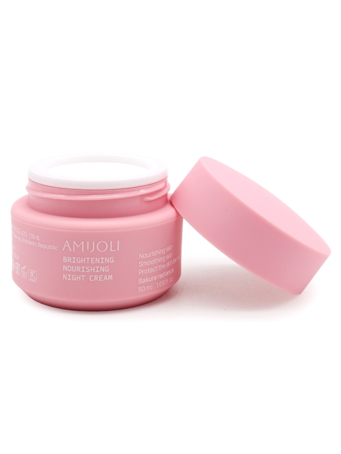 AMIJOLI Ночной крем для лица с сакурой и транексамовой кислотой Brightening Nourishing Night Cream Sakura Radiance, 50 мл