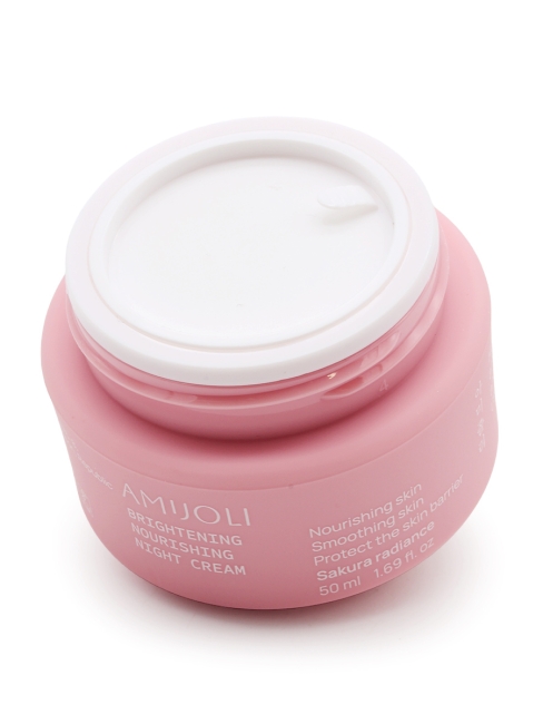 AMIJOLI Ночной крем для лица с сакурой и транексамовой кислотой Brightening Nourishing Night Cream Sakura Radiance, 50 мл