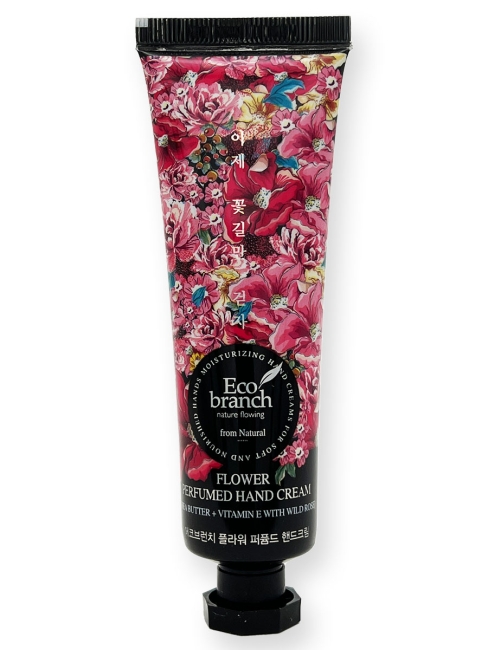 Eco branch Крем для рук парфюмированный с маслом ши и розой Flower Perfumed Hand Cream With Rose, 40 г
