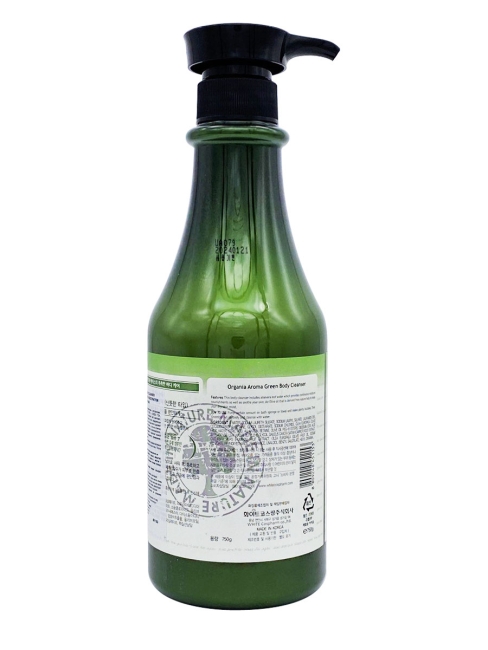 White Organia Гель для душа с Алоэ и Зеленым чаем Aroma Green Body Cleanser, 750 мл